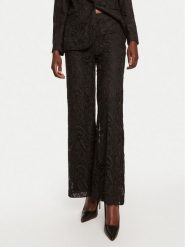 TWINSET Spodnie materiałowe 242TP2466 Czarny Wide Leg. Czarne spodnie materiałowe damskie Twinset, bez wzorów, z materiału. Za 579.99 zł.