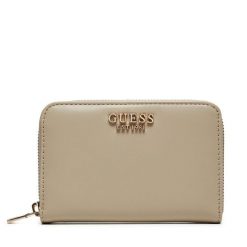 Portfel Guess. Brązowe portfele damskie Guess, z aplikacjami. Za 189.99 zł.