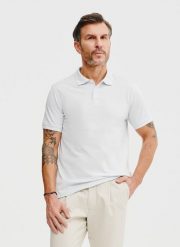 PAKO LORENTE – T-shirt polo w kolorze jasnoniebieskiem. Niebieskie koszulki polo męskie Pako Lorente, m, bez wzorów, z bawełny, bez ramiączek. Za 149.99 zł.