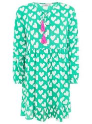 Zwillingsherz Sukienka "Heart Classic" w kolorze zielono-białym rozmiar: L/XL. Białe sukienki damskie Zwillingsherz, l, bez wzorów, z wiskozy, bez kołnierzyka, bez ramiączek, mini. Za 153.71 zł.