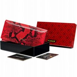 Portfel damski 4U Cavaldi PX24-DNH czerwony. Czerwone portfele damskie 4U Cavaldi, bez wzorów, ze skóry ekologicznej. Za 60.00 zł.
