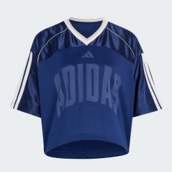 KOSZULKA STADIUM MESH. Niebieskie bluzki sportowe damskie Adidas, s, bez wzorów, z materiału, bez ramiączek. Za 199.00 zł.