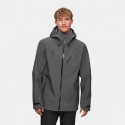 Kurtka trekkingowa hardshell męska Alpinus Stromlo. Czarne kurtki męskie Alpinus, m, bez wzorów, z hardshellu, sportowe, bez kaptura. Za 599.00 zł.