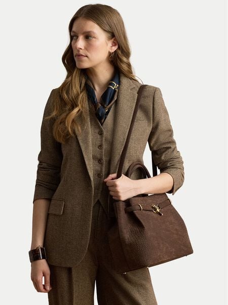 LAUREN RALPH LAUREN Torebka 431P18464003 Brązowy ciemny. Brązowe torebki klasyczne damskie Lauren Ralph Lauren, bez wzorów, z nubiku, bez dodatków. Za 2,399.00 zł.