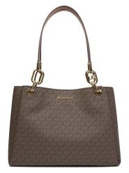 Michael Kors Torebka w kolorze ciemnobrązowym - 35 x 26 x 14 cm rozmiar: onesize. Brązowe torebki klasyczne damskie Michael Kors, bez wzorów, z materiału, bez dodatków. Za 1,032.28 zł.