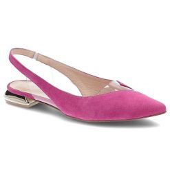Różowe Sandały Damiss Eleganckie Buty Na Lato. Czerwone sandały damskie DAMISS, bez wzorów, z zamszu, bez obcasa, na obcasie. Za 249.00 zł.