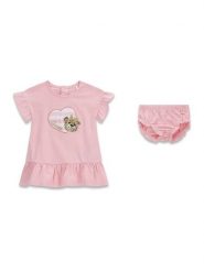 Guess Kids Sukienka 181325 Różowy Classic Fit. Czerwone sukienki niemowlęce Guess Kids, z aplikacjami, bez ramiączek. Za 175.00 zł.