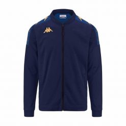 Kurtka z dresu Kappa Giullio. Niebieskie kurtki męskie Kappa, xl, bez wzorów, z dresówki, sportowe, bez kaptura. Za 274.50 zł.