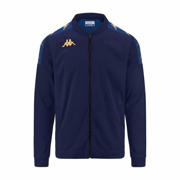 Kurtka z dresu Kappa Giullio. Niebieskie kurtki męskie Kappa, m, bez wzorów, z dresówki, sportowe, bez kaptura. Za 244.50 zł.