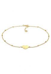 Elli Damski bransoletka na kostkę serce symbol miłości regulowany w srebrze 925 Sterling Silver Biżuteria dla stóp 1 ct. Szara bransoletki damskie Elli, srebrne. Za 283.99 zł.