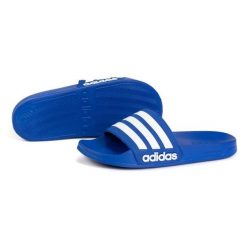 Klapki adidas adilette Shower GW1048 niebieskie. Niebieskie klapki i japonki męskie z gumy. Za 184.32 zł.