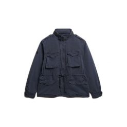 Kurtka Superdry M65. Niebieskie kurtki męskie Superdry., m, bez wzorów, z materiału, biznesowe, bez kaptura. Za 598.65 zł.