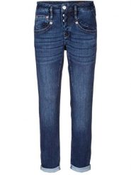 Herrlicher Dżinsy "Shyra" - Tapered fit - w kolorze granatowym rozmiar: W29. Niebieskie jeansy damskie Herrlicher. Za 241.56 zł.