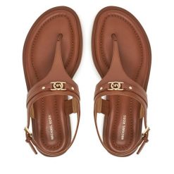 Sandały MICHAEL Michael Kors. Brązowe sandały damskie MICHAEL Michael Kors, bez wzorów, bez obcasa, na płaskiej podeszwie. Za 549.99 zł.