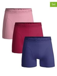 Muchachomalo Bokserki (3 pary) w kolorze fioletowym, czerwonym i jasnoróżowym rozmiar: L. Czerwone bokserki męskie Muchachomalo, bez wzorów. Za 109.95 zł.