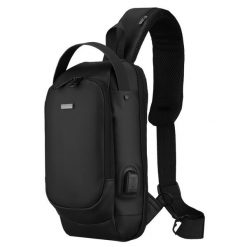 Czarna saszetka męska na ramię wykonana ze skóry ekologicznej Rovicky R-88039. Czarne saszetki męskie ROVICKY, ze skóry ekologicznej. Za 79.99 zł.