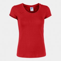 Koszulka fitness damska Joma Verona. Czerwone bluzki sportowe damskie Joma, s, z bawełny, bez kołnierzyka, bez ramiączek. Za 73.00 zł.