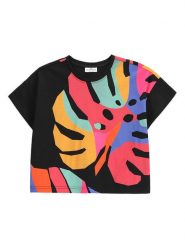 Coccodrillo T-Shirt WC5143203TGJ Czarny Relaxed Fit. Czarne koszulki dziewczęce COCCODRILLO, bez wzorów, z bawełny, bez ramiączek. Za 49.99 zł.