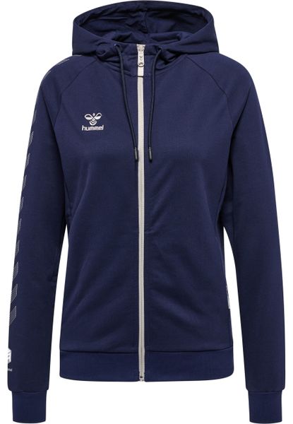 Damska bawełniana bluza z kapturem zapinana na zamek Hummel Move Grid. Niebieskie bluzy sportowe damskie HUMMEL, xs, z bawełny. Za 244.75 zł.