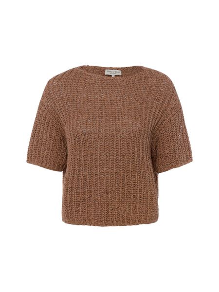 Marc O'Polo koszulka z dzianiny Kobiety brązowy, M. Brązowe t-shirty damskie Marc O´Polo, m, bez wzorów, z bawełny, bez kołnierzyka. Za 479.95 zł.