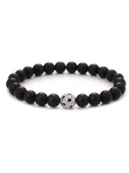 Uomo Bransoletka z kamieniami szlachetnymi rozmiar: onesize. Czarne biżuteria dla mężczyzn Uomo, z cyrkonią, sztuczne. Za 82.64 zł.