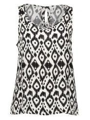 ONLY Top w kolorze biało-czarnym rozmiar: 36. Czarne topy damskie Only, bez wzorów, z wiskozy, bez kołnierzyka. Za 43.99 zł.