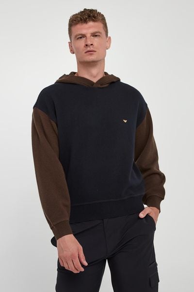 Sweter męski z wełny EMPORIO ARMANI. Swetry męskie Emporio Armani, m, bez wzorów, z wełny, bez kołnierzyka. W wyprzedaży za 869.40 zł.