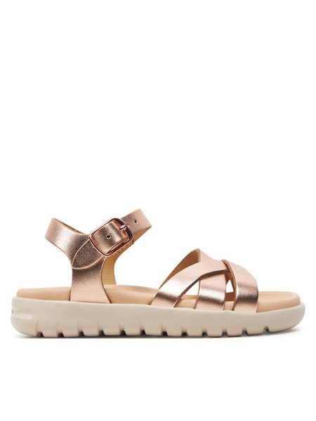 Geox Sandały J Sandal Soleima Gir J45GSA 000CF C7018 M Różowe złoto. Czerwone sandały dziewczęce Geox, ze skóry, bez zapięcia. Za 299.99 zł.