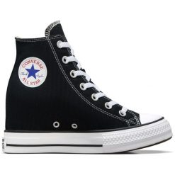 Buty sportowe damskie Converse Chuck Taylor All Star Wedge Platform. Czarne buty sportowe na co dzień damskie Converse, bez wzorów. Za 590.00 zł.