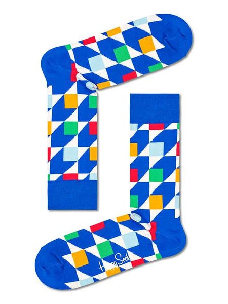 Happy Socks Skarpety "Cubes" w kolorze niebieskim rozmiar: 36-40. Niebieskie skarpetki męskie Happy Socks, bez wzorów. Za 47.82 zł.