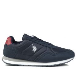 Buty sneakersy męskie sportowe U.S. Polo Assn. Czerwone buty sportowe na co dzień męskie U.S. Polo Assn., z gumy, bez zapięcia, trekkingowe. Za 188.00 zł.