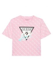 Guess T-Shirt J6RI08 K6YW4 Różowy Regular Fit. Czerwone koszulki dziewczęce Guess, z aplikacjami, z bawełny, bez ramiączek. Za 139.99 zł.