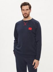 Hugo Bluza Patch 50510535 Granatowy Relaxed Fit. Niebieskie bluzy bez kaptura męskie Hugo, m, z bawełny. Za 379.99 zł.