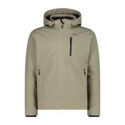 Kurtka z zamkiem błyskawicznym z kapturem CMP. Szare kurtki męskie CMP, bez wzorów, z softshellu, sportowe, z kapturem. Za 356.00 zł.