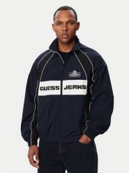 Guess Jeans Kurtka przejściowa M6YL12 W2695 Granatowy Regular Fit. Niebieskie kurtki męskie Guess Jeans, m, z aplikacjami, z jeansu, bez kaptura. Za 599.99 zł.