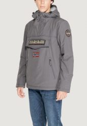 Kurtka anorak Mężczyzna NAPAPIJRI RAINFOREST POCKET 2. Szare kurtki męskie Napapijri, m, bez wzorów, eleganckie, bez kaptura. Za 987.55 zł.