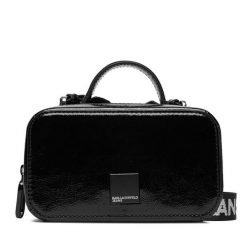 Torebka Karl Lagerfeld Jeans. Czarne torebki klasyczne damskie Karl Lagerfeld Jeans, bez wzorów, z jeansu, bez dodatków. Za 559.99 zł.