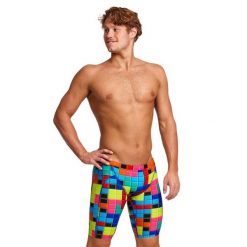 Kąpielówki jammery spodenki na basen męskie treningowe Funky Trunks Blocked. Niebieskie kąpielówki męskie FUNKY TRUNKS, m, bez wzorów, do pływania. Za 221.39 zł.