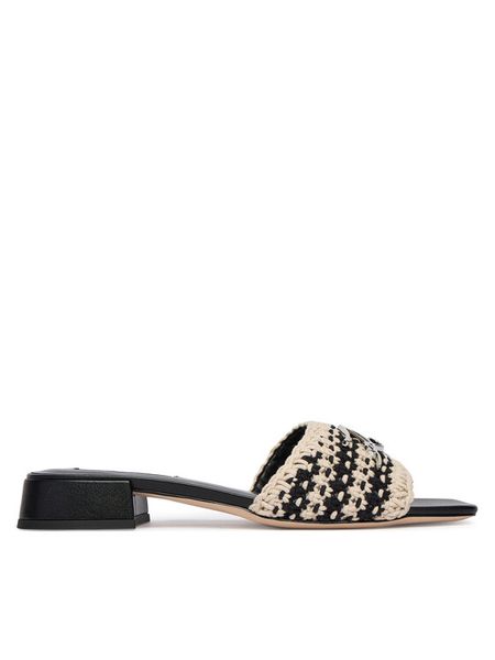 KARL LAGERFELD Klapki Petalo II KL80701C Czarny. Czarne klapki damskie Karl Lagerfeld, bez wzorów, z materiału, bez obcasa. Za 779.99 zł.