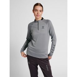 Bluza damska z zamkiem błyskawicznym Hummel hmlGG12 Action. Szare bluzy bez kaptura damskie HUMMEL, xl. Za 170.00 zł.
