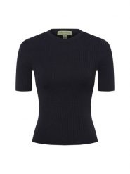 Marc O'Polo koszulka z dzianiny Kobiety niebieski, XS. Niebieskie t-shirty damskie Marc O´Polo, uniwersalny, bez wzorów, z dżerseju, bez kołnierzyka. Za 379.95 zł.