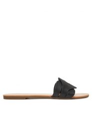 ONLY Shoes Klapki Onlfeli-6 Czarny. Czarne klapki damskie ONLY Shoes, bez wzorów, ze skóry, bez obcasa. Za 99.99 zł.