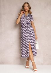 Fioletowa Sukienka Mamci Koszulowa Wiązana w Pasie Maevana. Fioletowe sukienki damskie Renee, na co dzień, l, bez wzorów, z wiskozy, eleganckie, bez kołnierzyka, bez ramiączek, maxi, koszulowe. W wyprzedaży za 146.99 zł.
