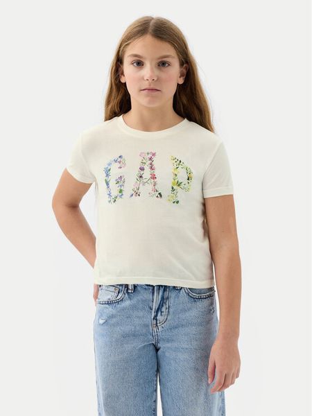 Gap T-Shirt 888862 Écru Regular Fit. Koszulki dziewczęce GAP, bez wzorów, z bawełny, bez ramiączek. Za 39.99 zł.
