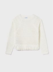 Mayoral Sweter 6330 Écru. Swetry dziewczęce Mayoral, bez wzorów, z syntetyku, bez kołnierzyka. Za 139.99 zł.