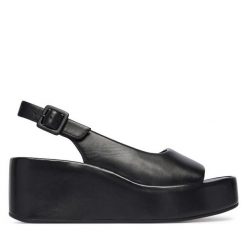 Sandały HÖGL. Czarne sandały damskie HÖGL, bez wzorów, bez obcasa, na koturnie. Za 749.99 zł.