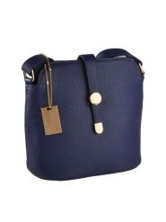 Lia Biassoni Skórzana torebka w kolorze granatowym - 29 x 26 x 12 cm rozmiar: onesize. Niebieskie torebki klasyczne damskie Lia Biassoni, bez wzorów, z materiału, bez dodatków. Za 216.73 zł.