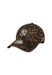 Czapka baseballowa damska New York Yankees New Era 9Forty Cosy Leopard. Brązowe czapki z daszkiem damskie New Era, bez wzorów, z materiału. Za 173.50 zł.