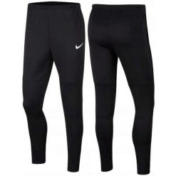 Spodnie do piłki nożnej męskie Nike Dry Park 20 Pant. Czarne spodnie dresowe męskie Nike, bez wzorów, z dresówki. Za 102.00 zł.
