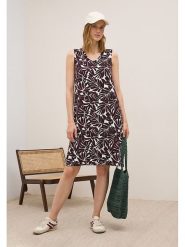 Cecil Sukienka w kolorze biało-ciemnofioletowym rozmiar: S. Różowe sukienki damskie Cecil, na co dzień, s, bez wzorów, bez kołnierzyka, bez ramiączek, mini, proste. Za 91.77 zł.